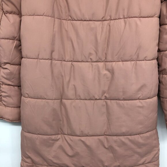 Pink and Navy Reversible  Puffer Parka Coat size ~L - Picture 9 of 16